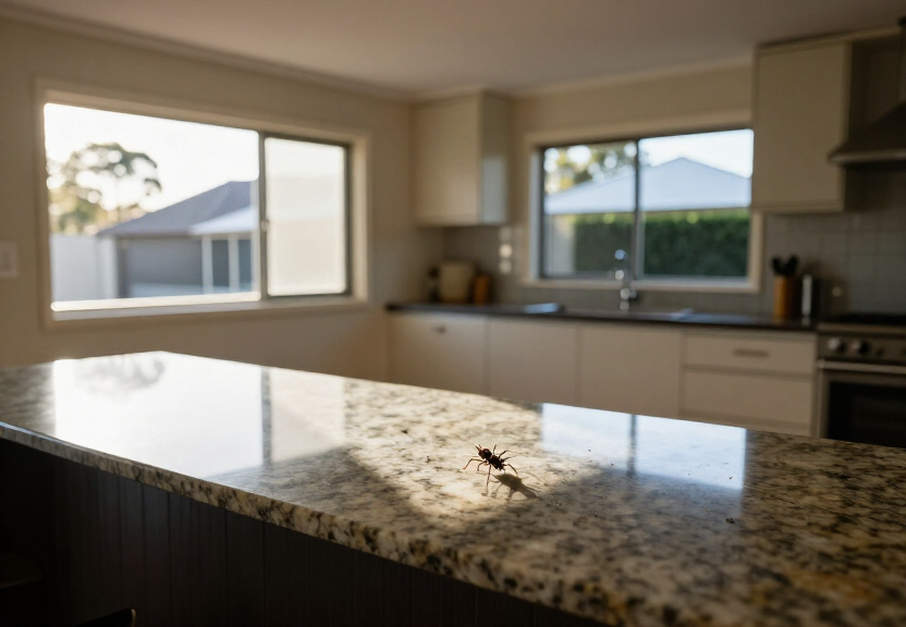 Spider-free storage area in Leppington after treatment